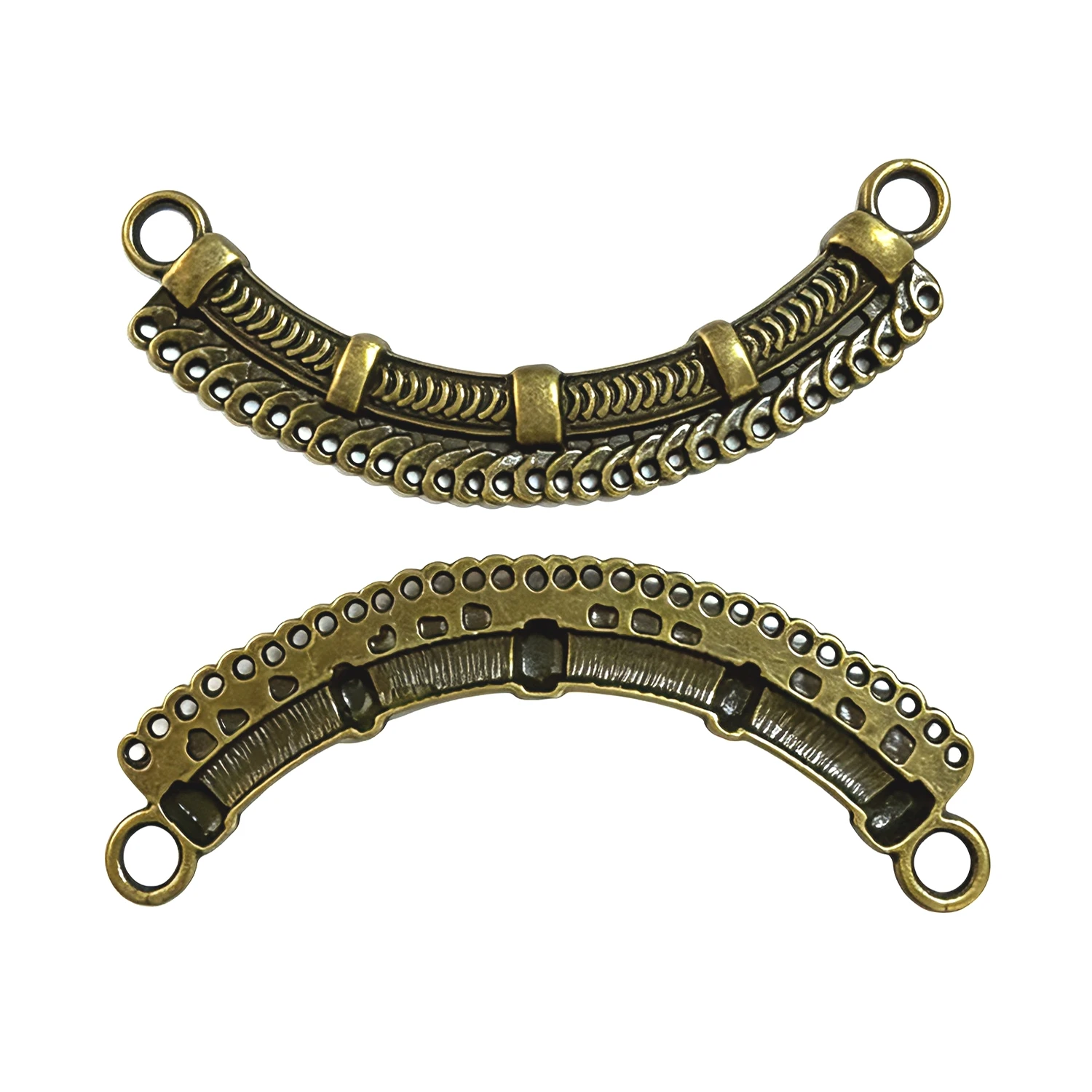 4szt 69mm Dark Gold-tone Technics Connector Charms H1385 Materiały do wyrobu biżuterii — zdjęcie 6