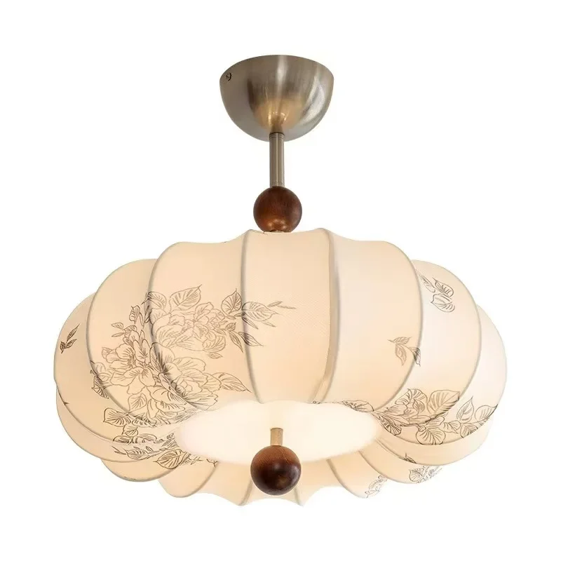

Retro Nanyang style bedroom light ceiling light new medieval creative pumpkin plastic arts book room master bedroom lamp