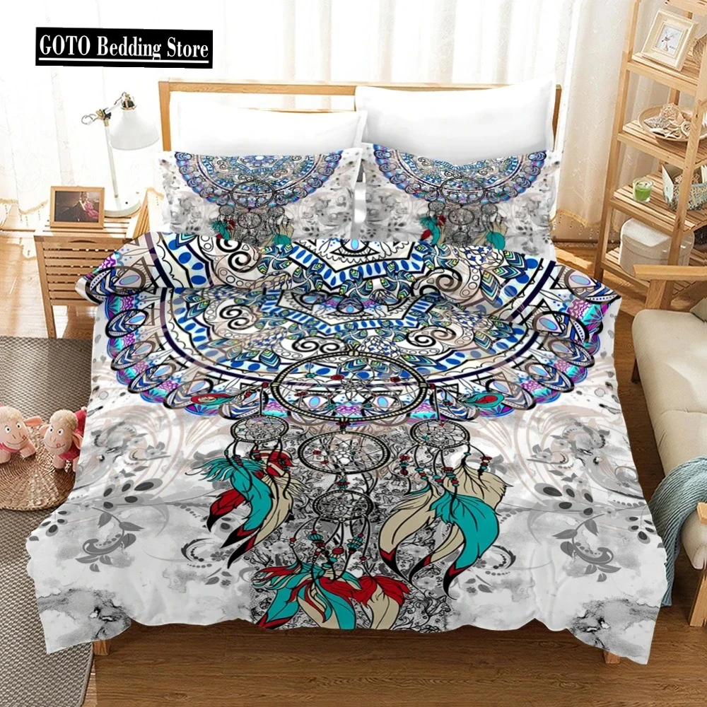 

Luxury Bed Cover Sets Dream Catcher Super Soft Comfortable Bedding Set Super King Pillowcases Quilt Cover Boho Wholesale