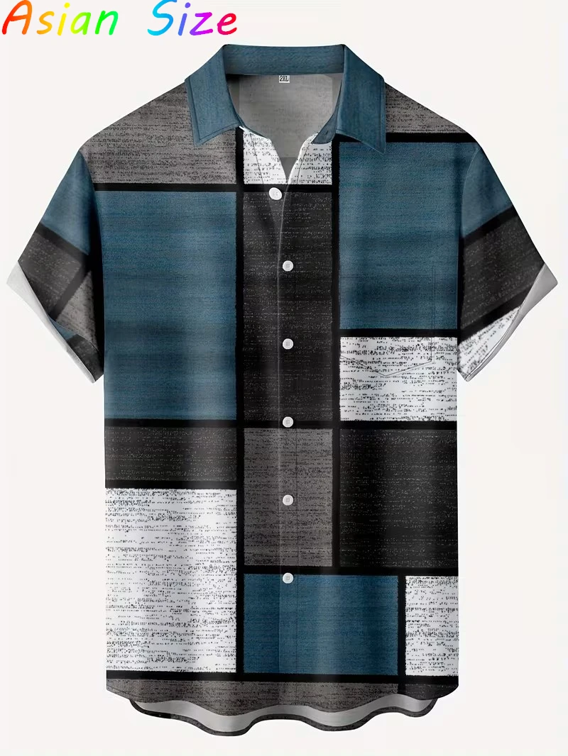 

Новые модные повседневные гавайские рубашки, простая полосатая рубашка на пуговицах, пляжные рубашки для мужчин и женщин, рубашка с коротким рукавом, женские блузки