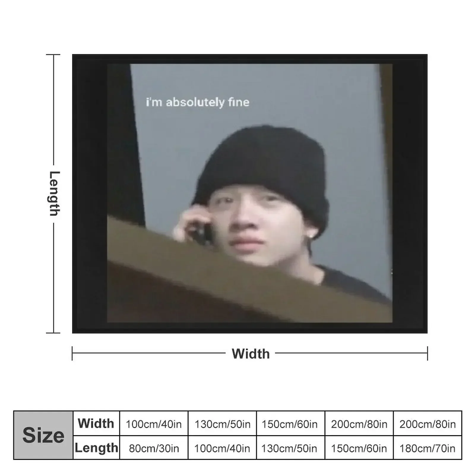 Bang Chan cellphone meme Throw Blanket Nap Plush Blankets