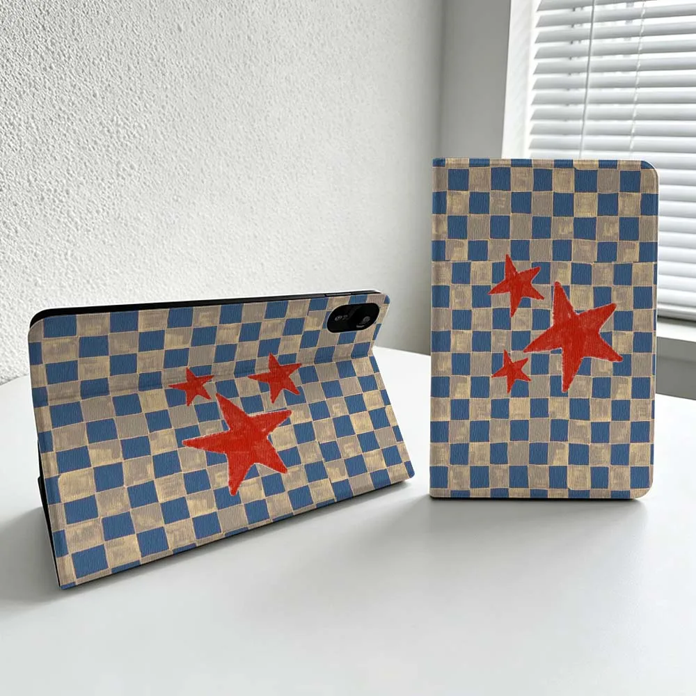 Plaid Stars Cover For Xiaomi Redmi Mi Pad 8 7 6 5 4 2 SE K Pro Max Ultra Poco Pad Soft Inch Tablet Case