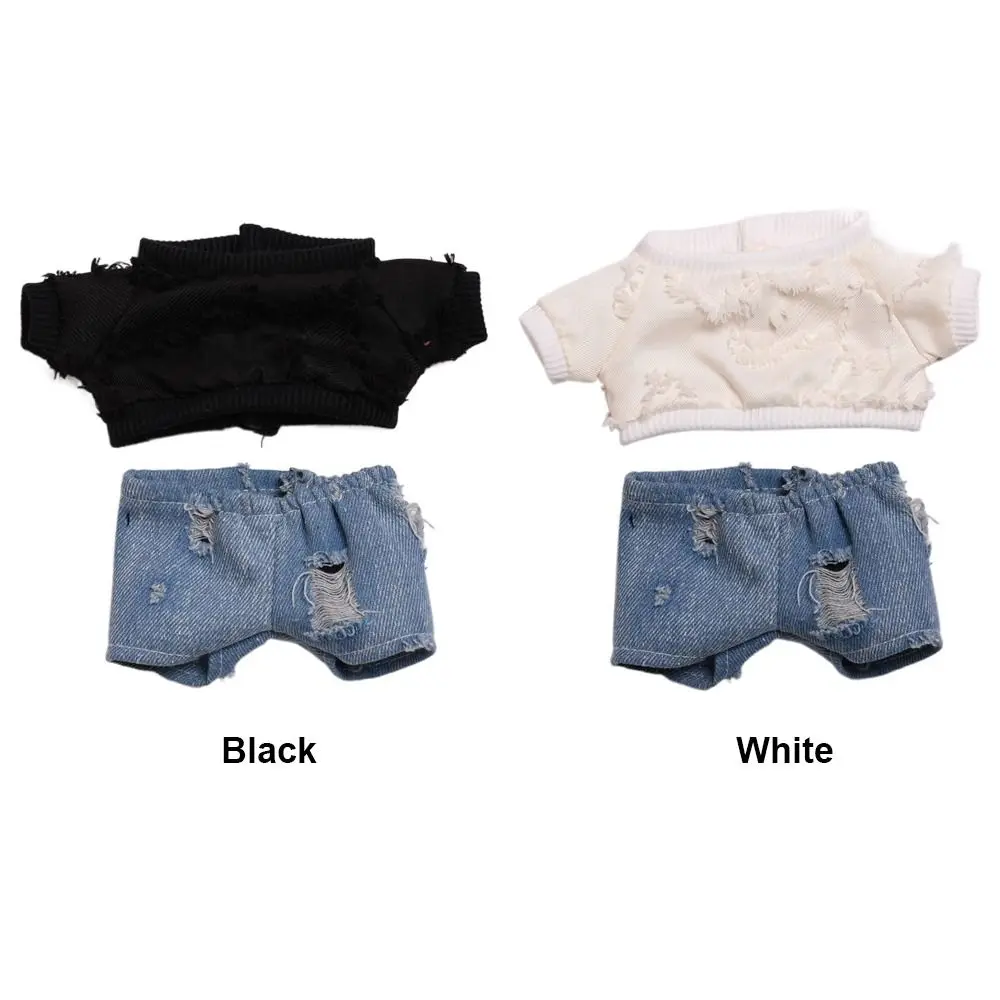 20 cm Puppen Kleidung DIY Zubehör Puppe T-shirt Hosen Anzug Ändern Kleid Spiel Ersatz Outfit Mini Hoodies Hosen Set