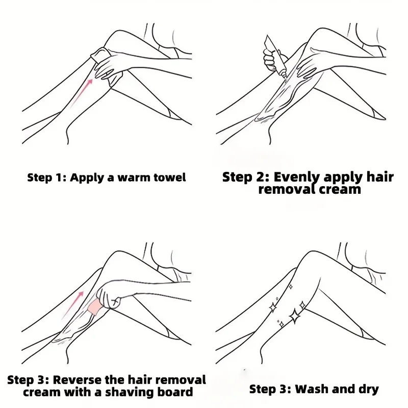 مجرفة إزالة شعر الساق وتحت الإبط مكونة من 3 قطع - قابلة لإعادة الاستخدام ومتينة، مناسبة للرجال والنساء، أداة تجميل لتشذيب تحت الإبط