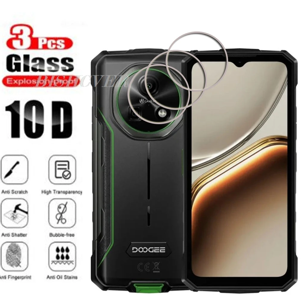 3PCS Tempered Glass For Doogee Fire 7 6.6" 2025 Doogee Fire7 FIRE 7 FIRE7 Back Camera Lens Screen Protector Cover Film
