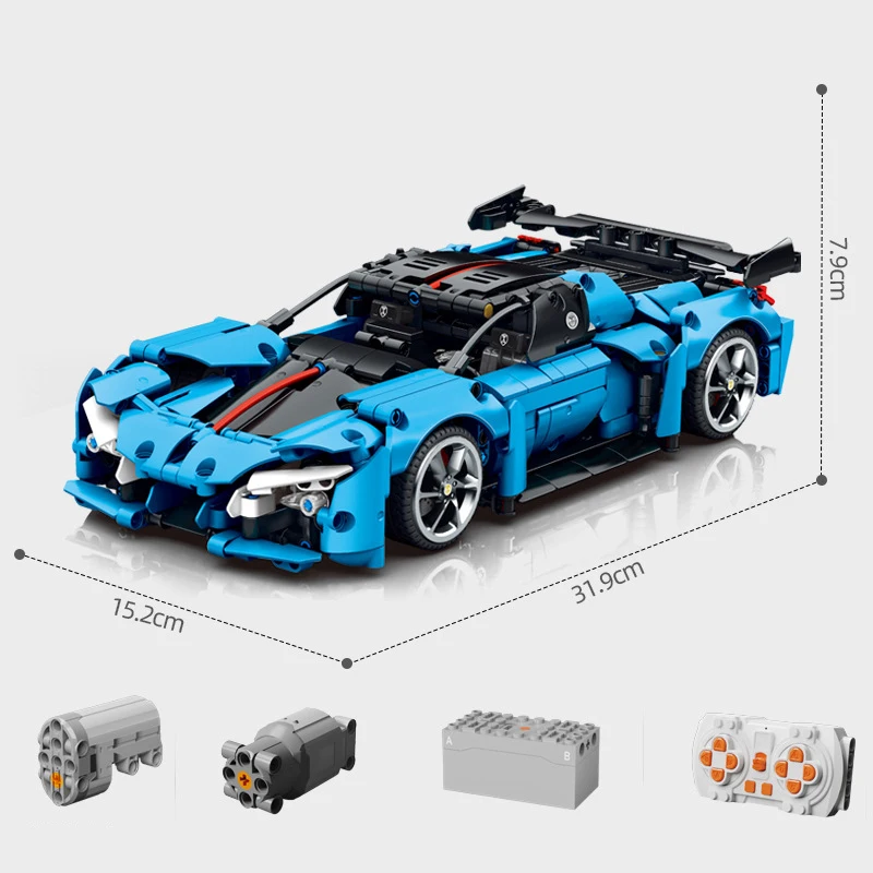 Technical Red Flag Racing Radio 2.4ghz Remote Control Build Block 1:14 Scale Hongqi S9 Super Sport Car Brick Rc Toy Collection