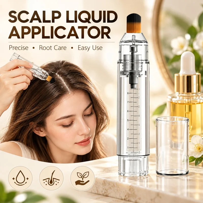 8ml Scalp Liquid Applicator Comb Hair Root Serum Oil Dispenser Soft Brush Massage Applicator Refillable Leakproof Hair Care Tool