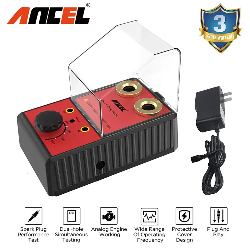 Ancel Auto Bougie Tester Ontsteking Tester 220V 110V Dubbele Gat Analyzer Bougie Analyzer Automotive Diagnostic