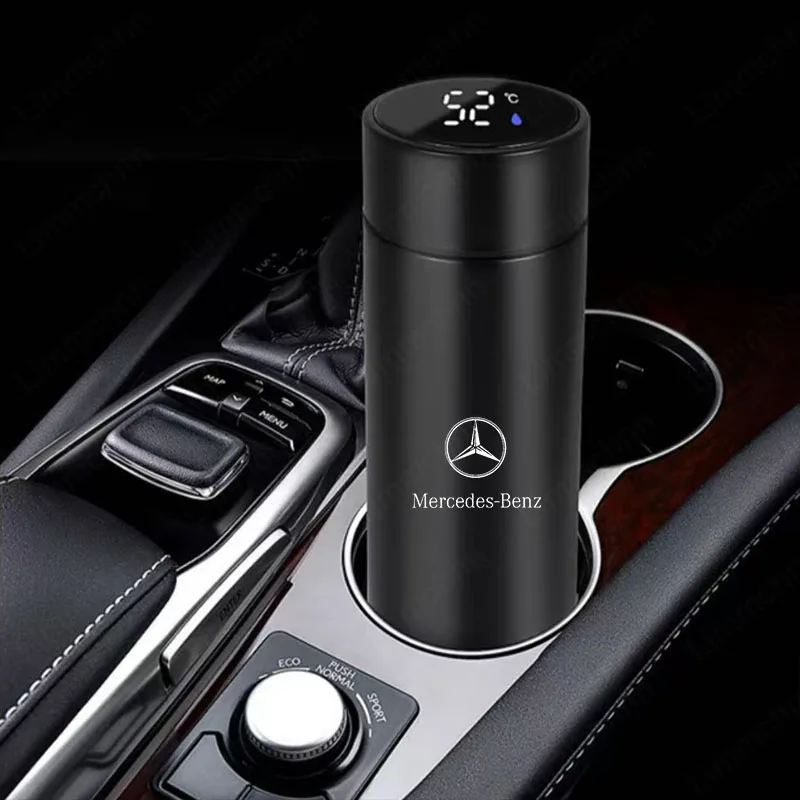 304 Stainless Steel Thermos Cup For Mercedes benz AMG W204 W205 W209 W210 W211 W212 GLA GLE CLA Smart Display Vacuum Water Cup