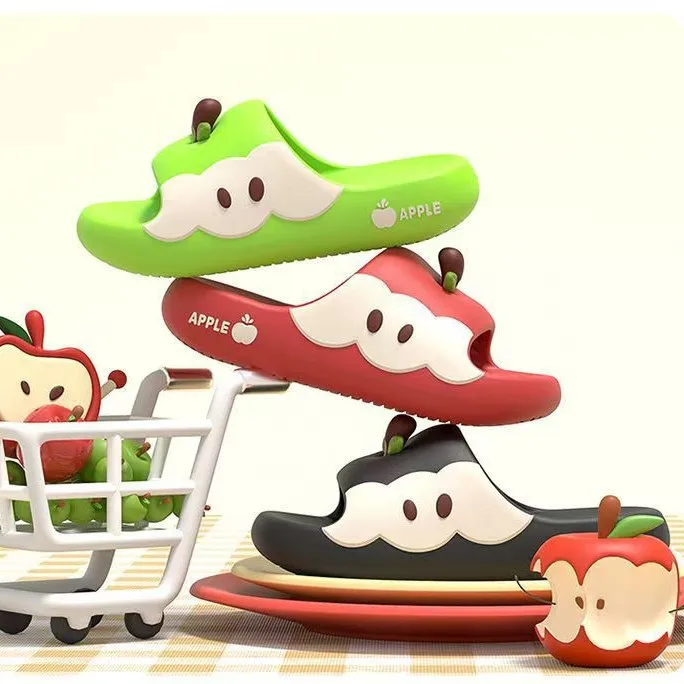 

EVA Material Slippers Women's Summer Trend Anti-Slip Bathing Outerwear Soft Bottom Sandals Home Comfortable Slippers