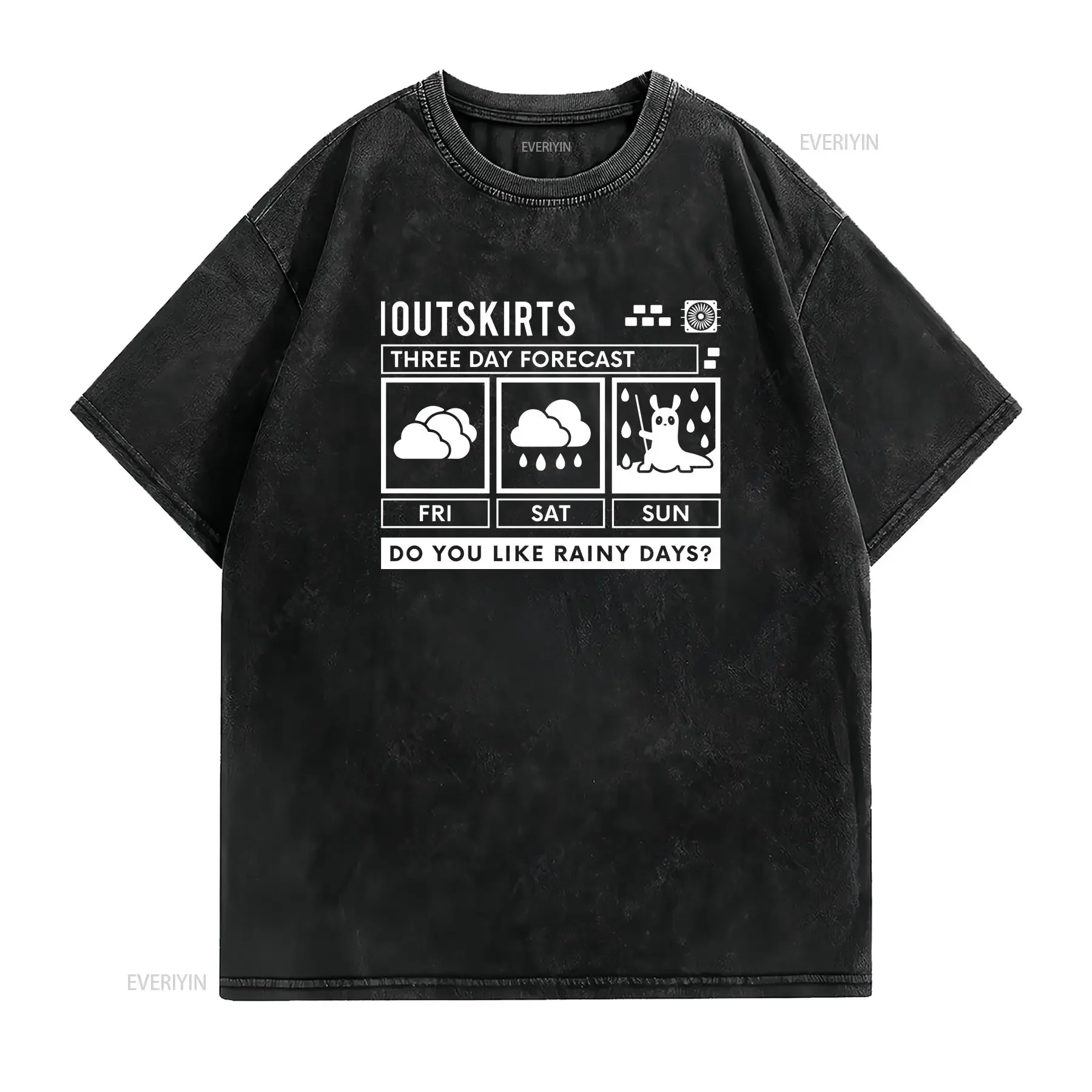 The Slugcat Weather Forecast T Shirt Rain World Video Game Gaming Gamer Lizard Rainworld Slug Cat vintage Washed Comfortable