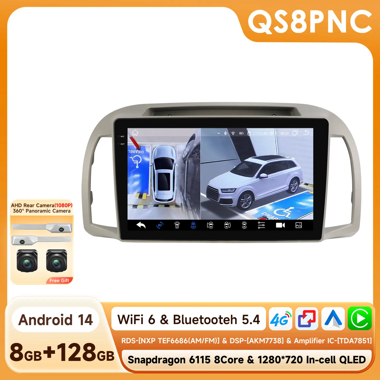 Hizpo AI Carplay Android Autoradio voor Nissan March Micra K12 2002-2010 Navigatie Auto GPS Head Unit Stereo 5G WIFI Multimedia