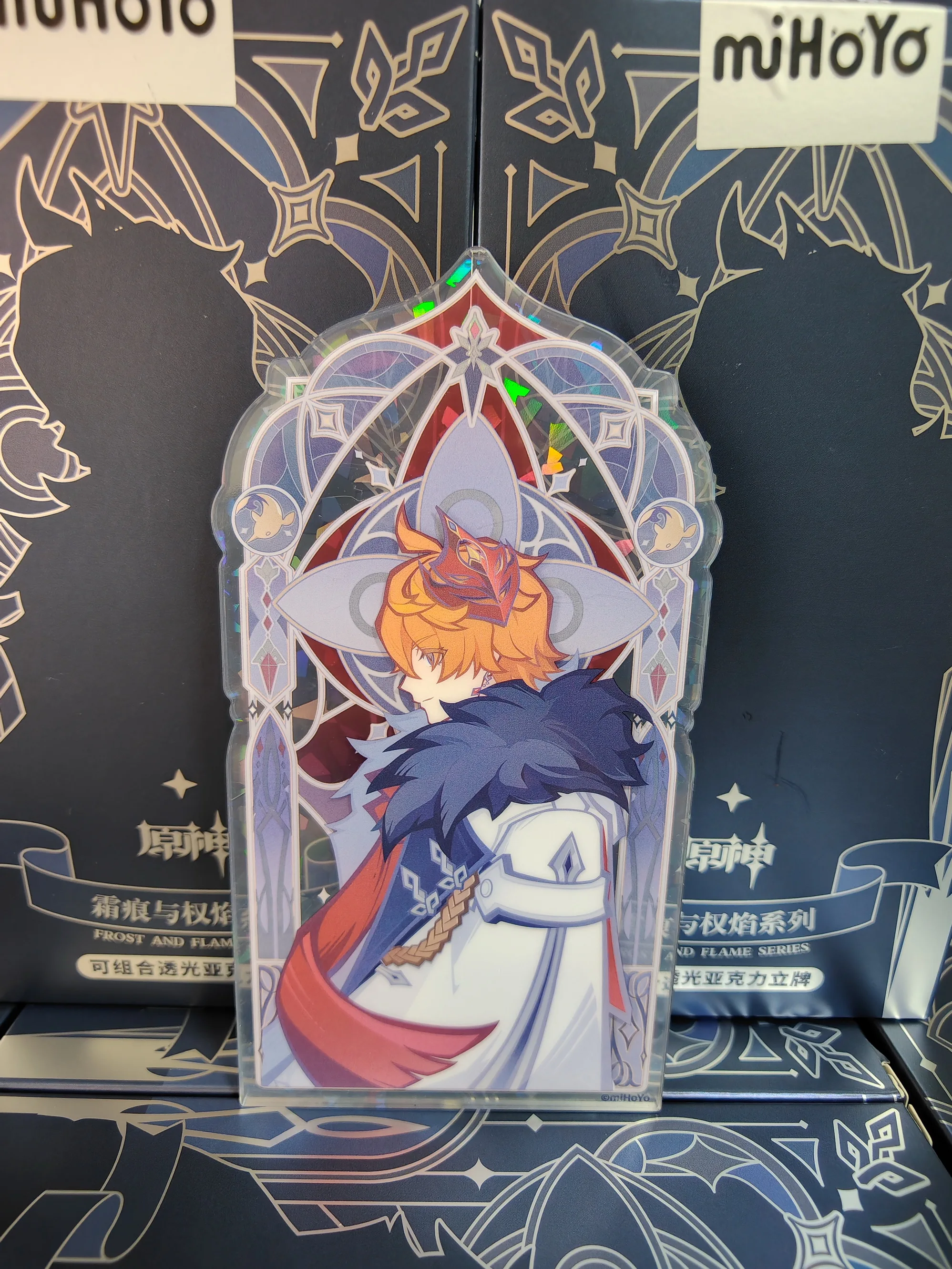 Fatui Genshin Impact Официальная серия Frost Flame Светорастворимая акриловая подставка, значок,Tartaglia Gongzi