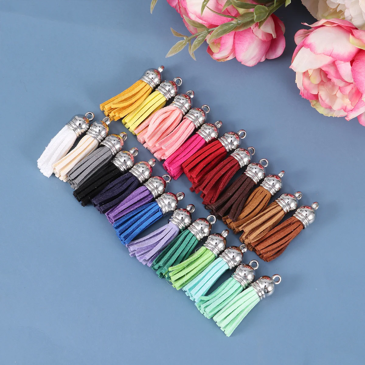 

72 шт. акриловый брелок для ключей «сделай сам», брелок с кисточками для ключей, сумки, украшение автомобиля, кольцо ручной работы, разные цвета