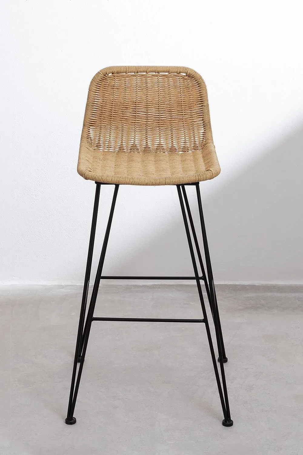 

！@Modern Design Counter Height Barstool Rattan Back High Chair Bar Stool for Dining and Living Room Comfortable Furniture