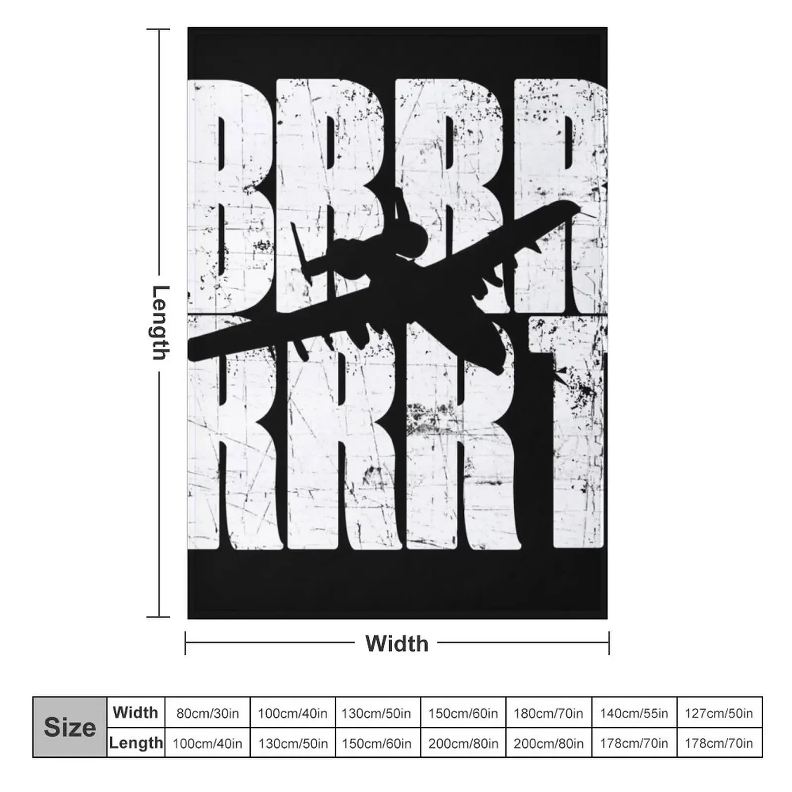 BRRRRT A-10 Warthog Military Aircraft Throw Blanket Luxury Thicken Beautifuls Blankets