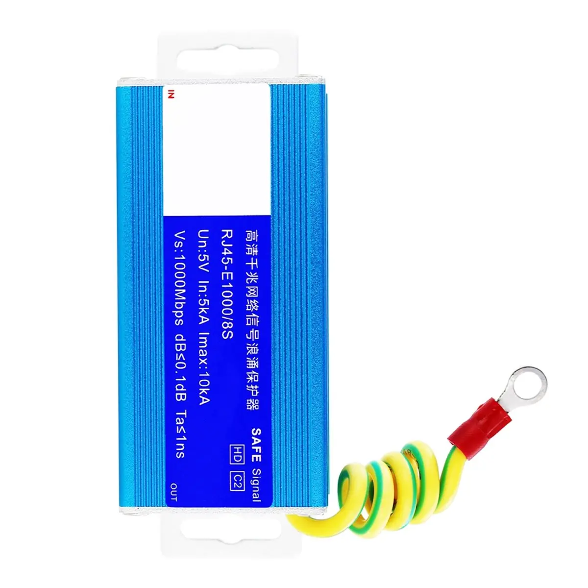 DT75BG Gigabit Network Lightening Arrester, High-Definition Network Signal Lightening Surge Protector RJ45-E1000/8S
