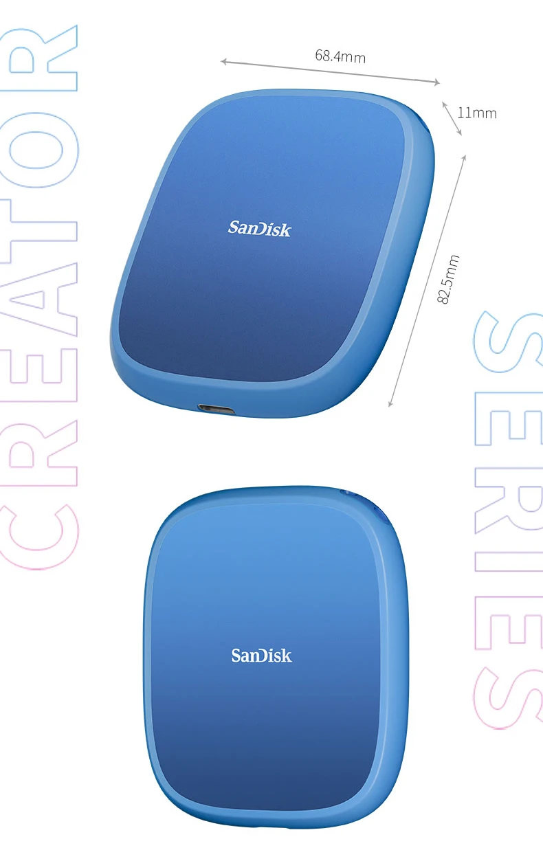 Original SanDisk Creator Phone SSD E62C 1TB 2TB MagSafe USB 3.2 Gen2 Typ-C Bis zu 1000MB/s Externe SSD für iPhone 15 16 17 PC – Detail 8