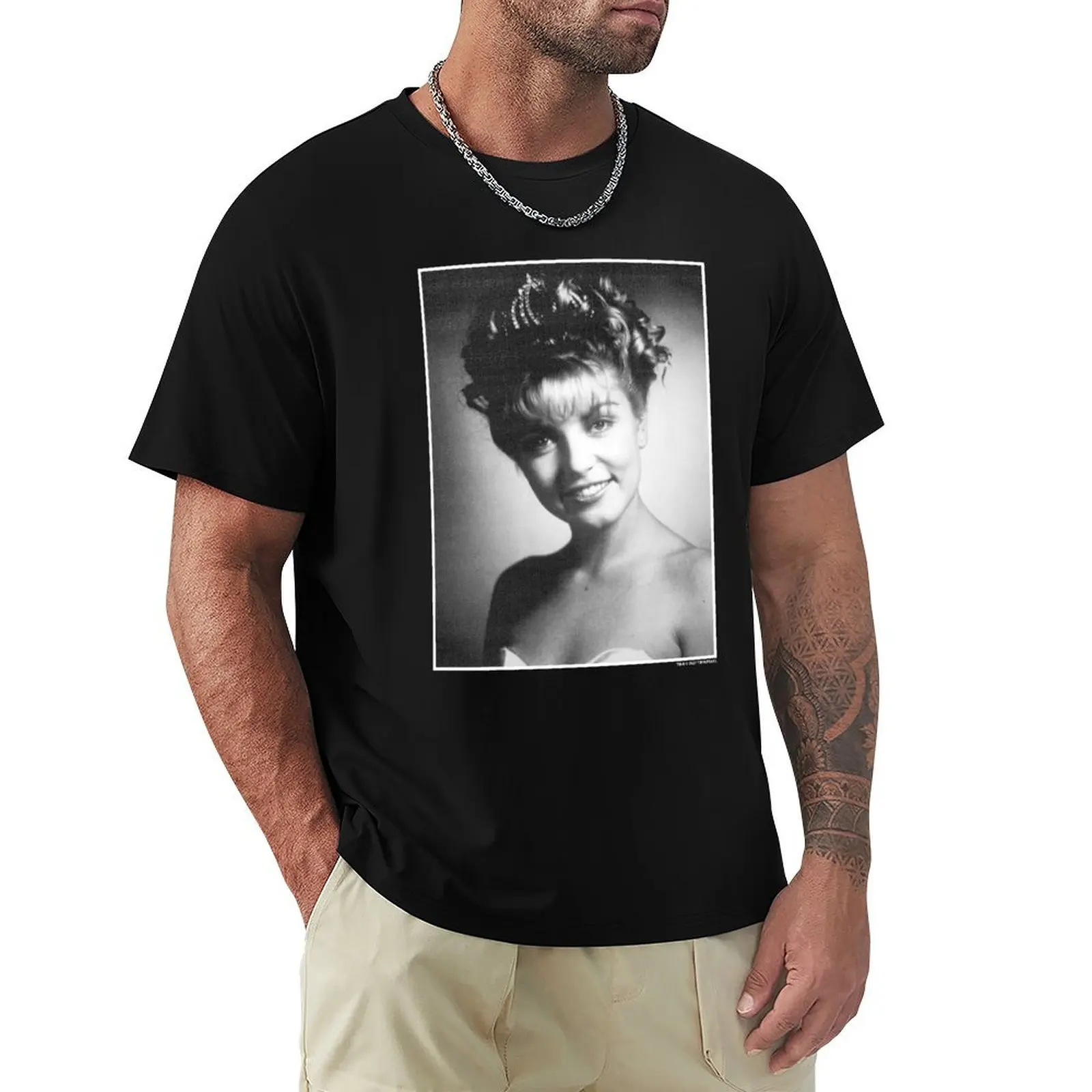 Twin Peaks Laura Palmer Black & White Vintage Photo T-Shirt UV Protection Outdoor Tee Shirt