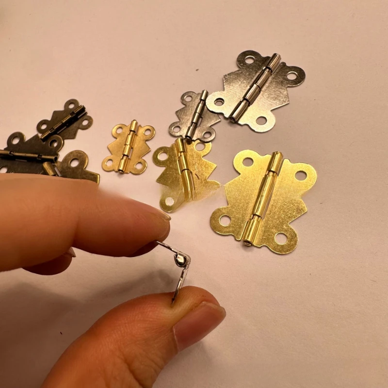 25 مجموعة مفصلات فراشة برونزية عتيقة 20x25 مللي متر 4 ثقوب لدرج الخزانة مجوهرات صندوق خشبي علبة النبيذ ديكور الأثاث #3