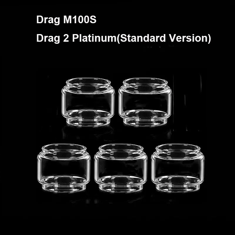 5 Pieces Bubble Glass Tank for Drag M100S Drag 2 Platinum(Standard Version) Replacement Bulb Mini Glass Cup Container