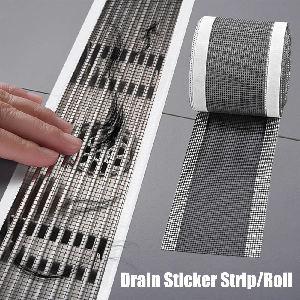 

5/10M Self-Adhesive Floor Drain Stickers Disposable Shower Floor Drain Stickers Cuttable Sink Strainer Sticker