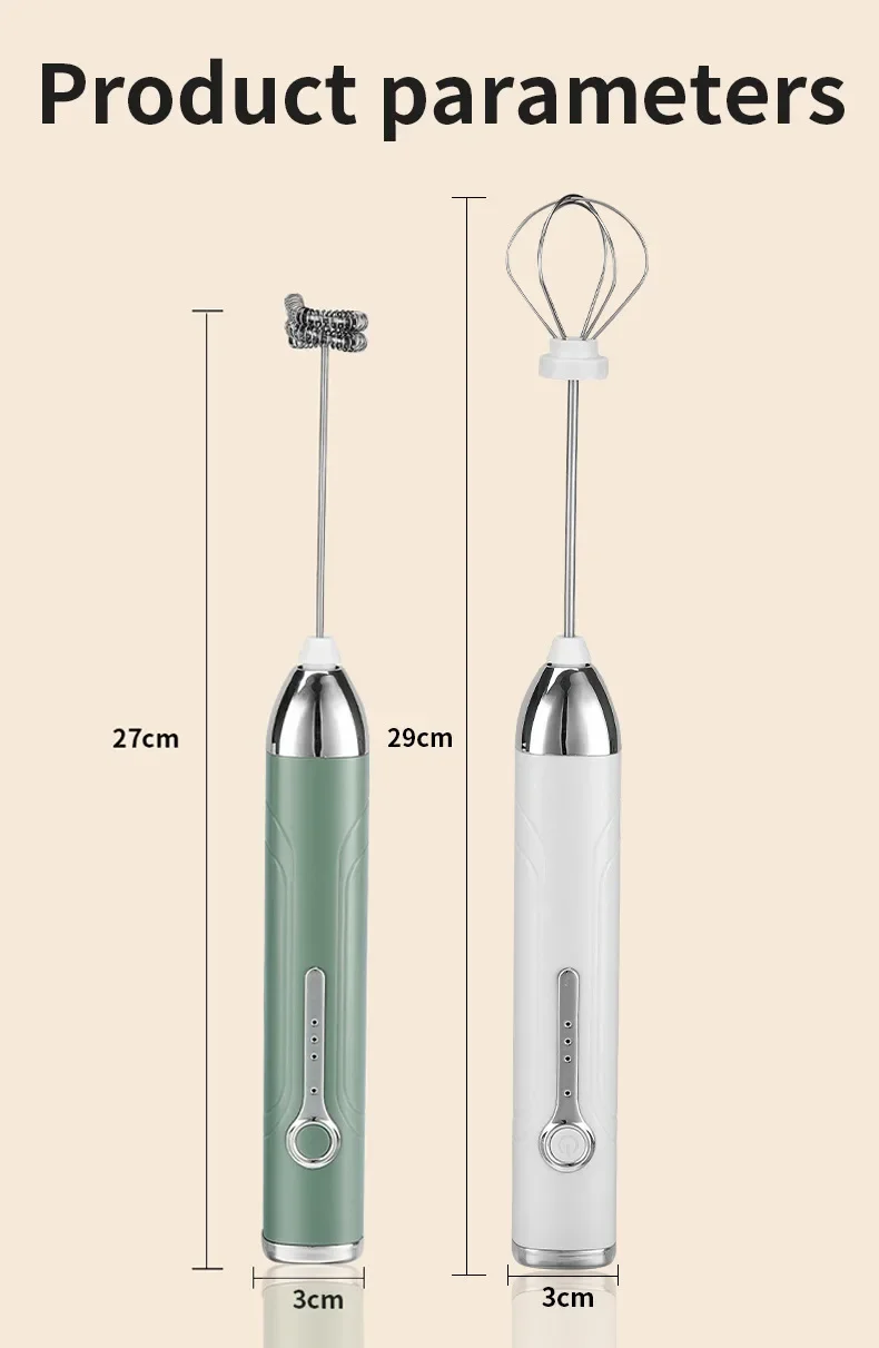 Drahtlose Typ-C Wiederaufladbare 3-geschwindigkeit Mini Handheld Milchaufschäumer Kaffeeaufschäumer Tragbare Küche Kochen Werkzeuge Schneebesen schaum Mixer – Detail 19