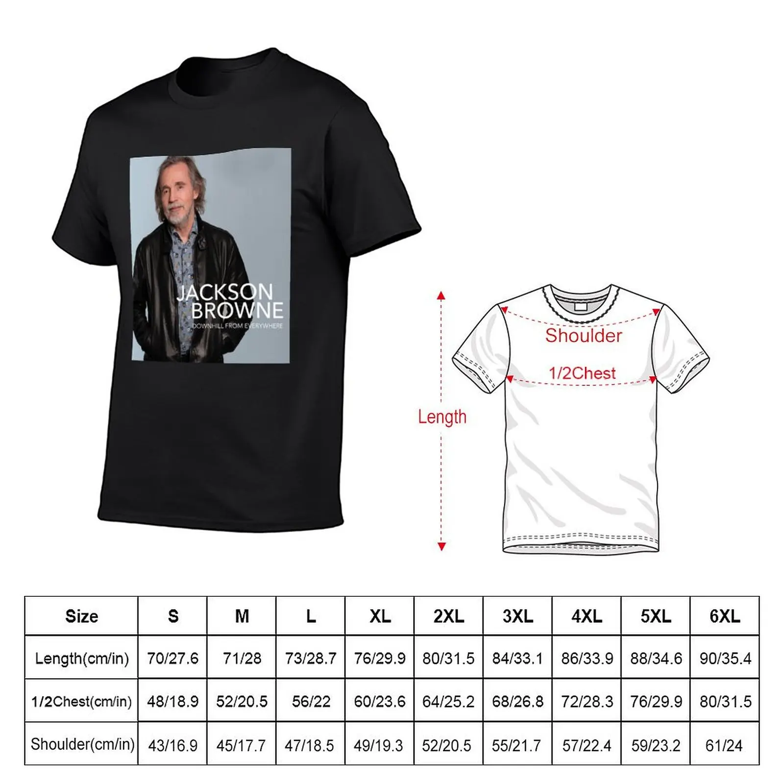 Jackson Browne Show Tour 2022 T-Shirt Blanks Sneldrogende Sportfans T-Shirts Voor Heren Katoen