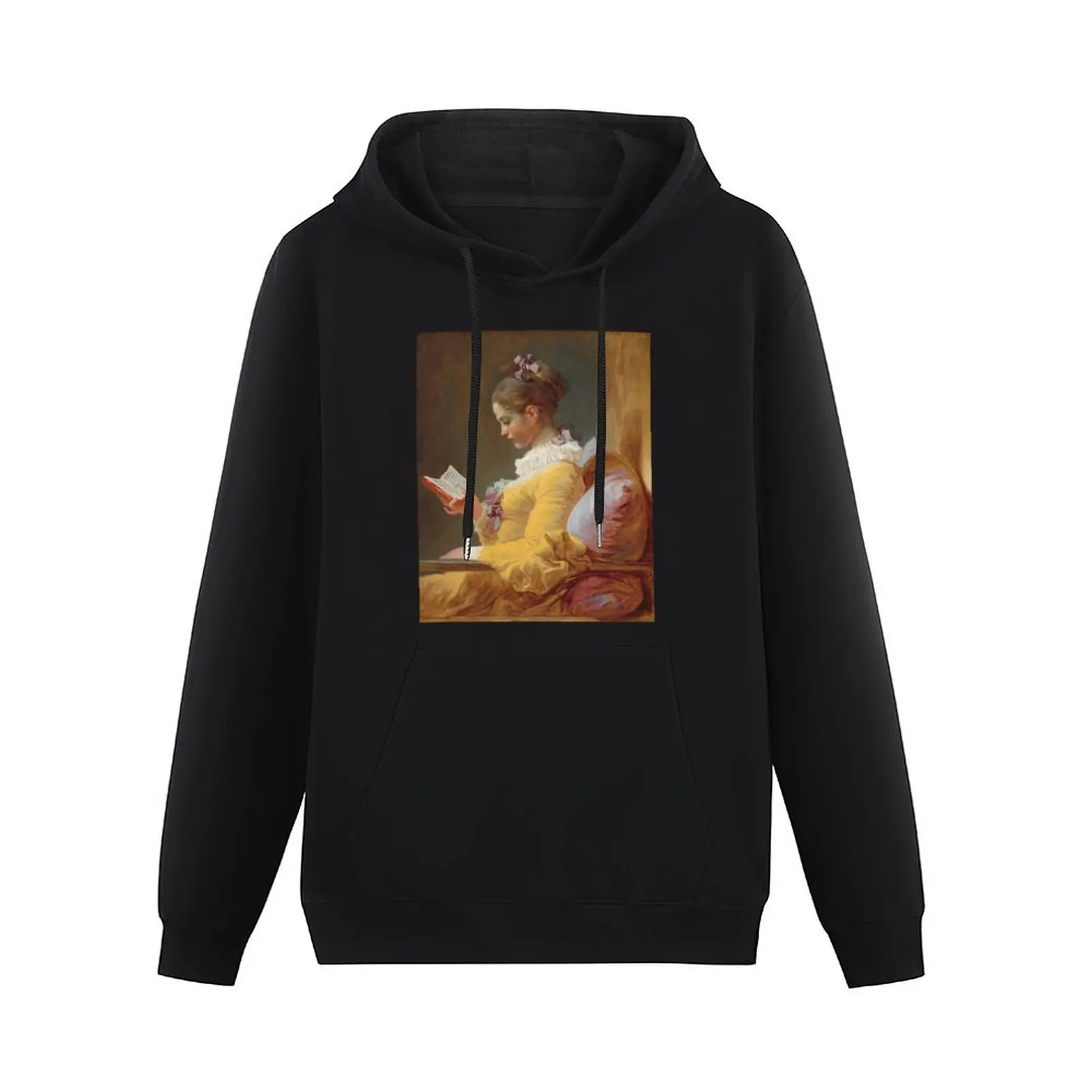 Young Girl Reading Painting by Jean-Honoré Fragonard Pullover Hoodie men's clothes pullover