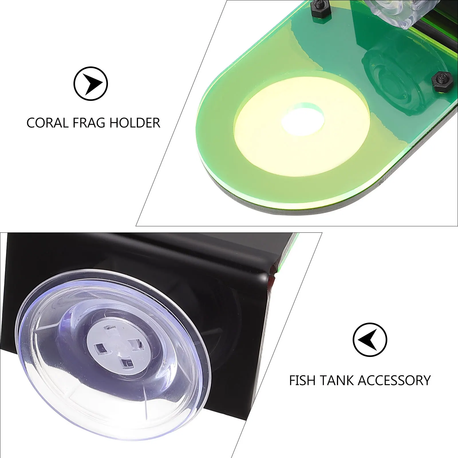 

2Pcs Acrylic Coral Rack Fluorescent Design for Marine Coral Growth Holder Fish Tank Accessory Breeding Base