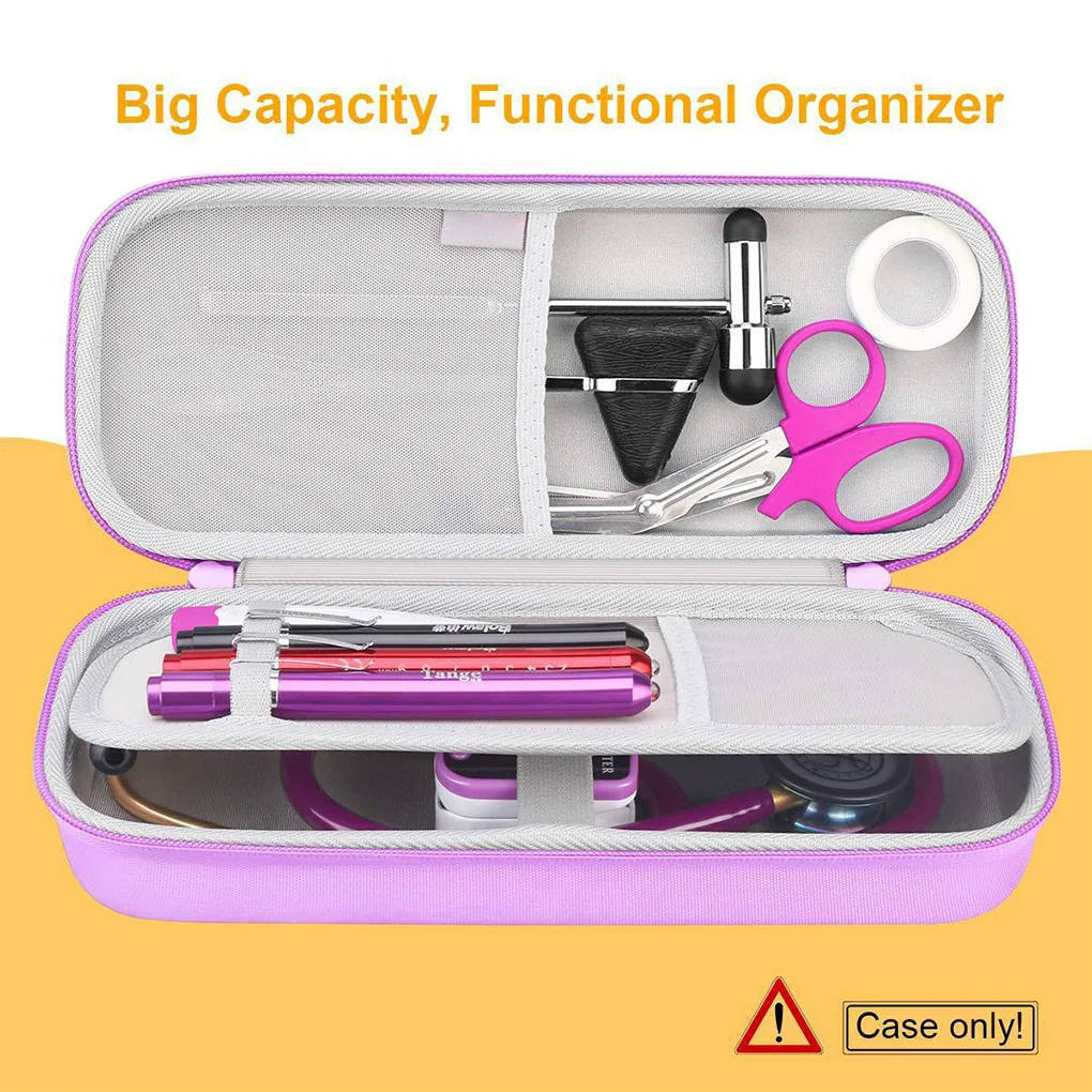 Portable Empty Non-woven Emergency Bag Multifunctional Stethoscope EVA Storage Bag Home Square Hard Shell Medical Storage Box