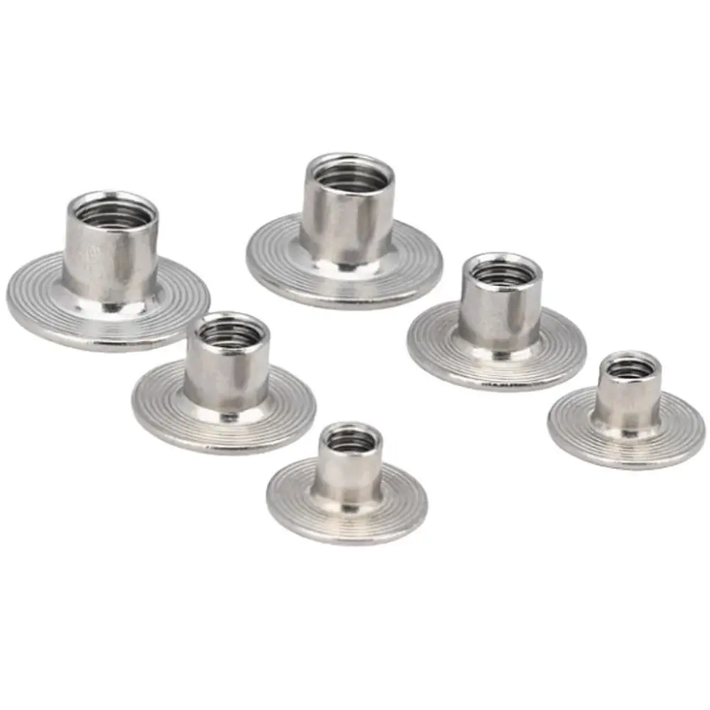 30Pcs M6 M8 Tee Nut Carbon Steel Through Hole Flange Insert Nut Female Thread 6-20mm Height Mounting Hardware Fastener