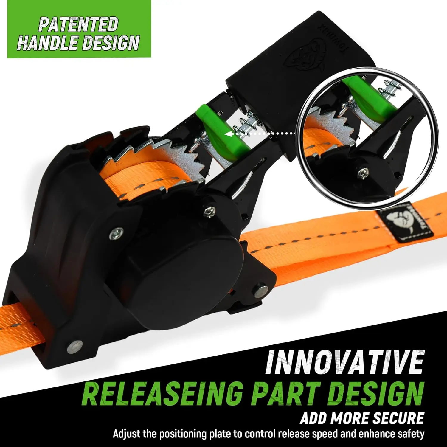 

Выдвижные ремни с храповым механизмом 1 x 10 футов, 1500 фунтов для транспортировки грузов и крепления мотоциклов