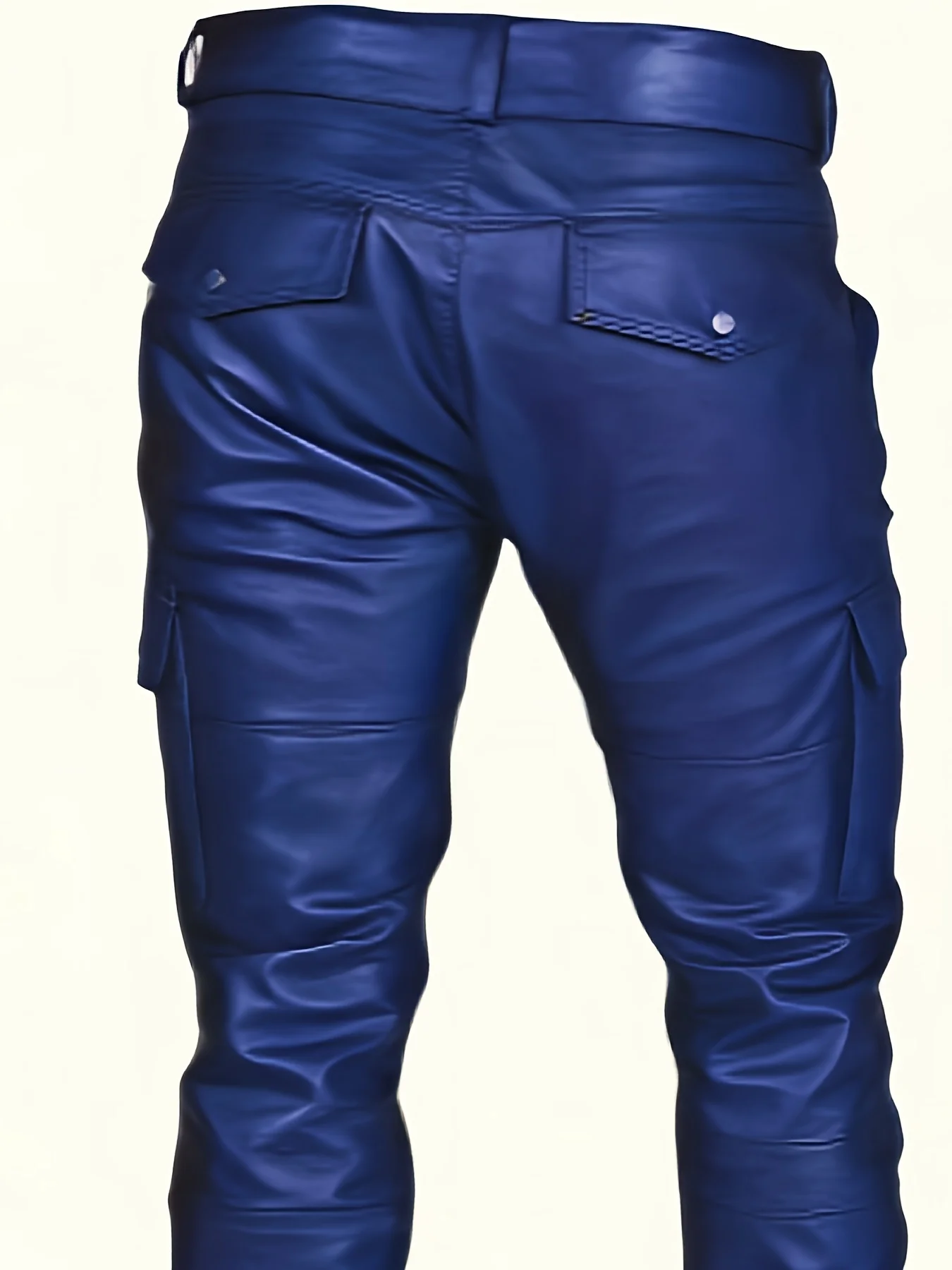 Übergrößen-Herren-Arbeitshose aus PU-Leder, Weich im Griff, Multi-Taschen, Lässige Business-Kleidung, Leicht und Warm für Outdoor-Aktivitäten, Herbst- und Winterstil – Detail 8