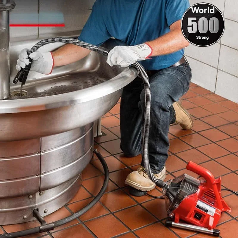

120W 220V Electric Sewer Pipe Dredging Machine Automatic Toilet Kitchen 19-28MM Pipe Cleaning Machine Pipe Dredger Cleaner