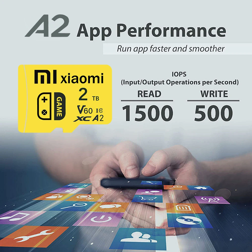 XIAOMI SD Card 128GB 2TB 1TB 512GB Micro TF SD Card V60 High Speed Cameracartão De Memória For Phone Camera