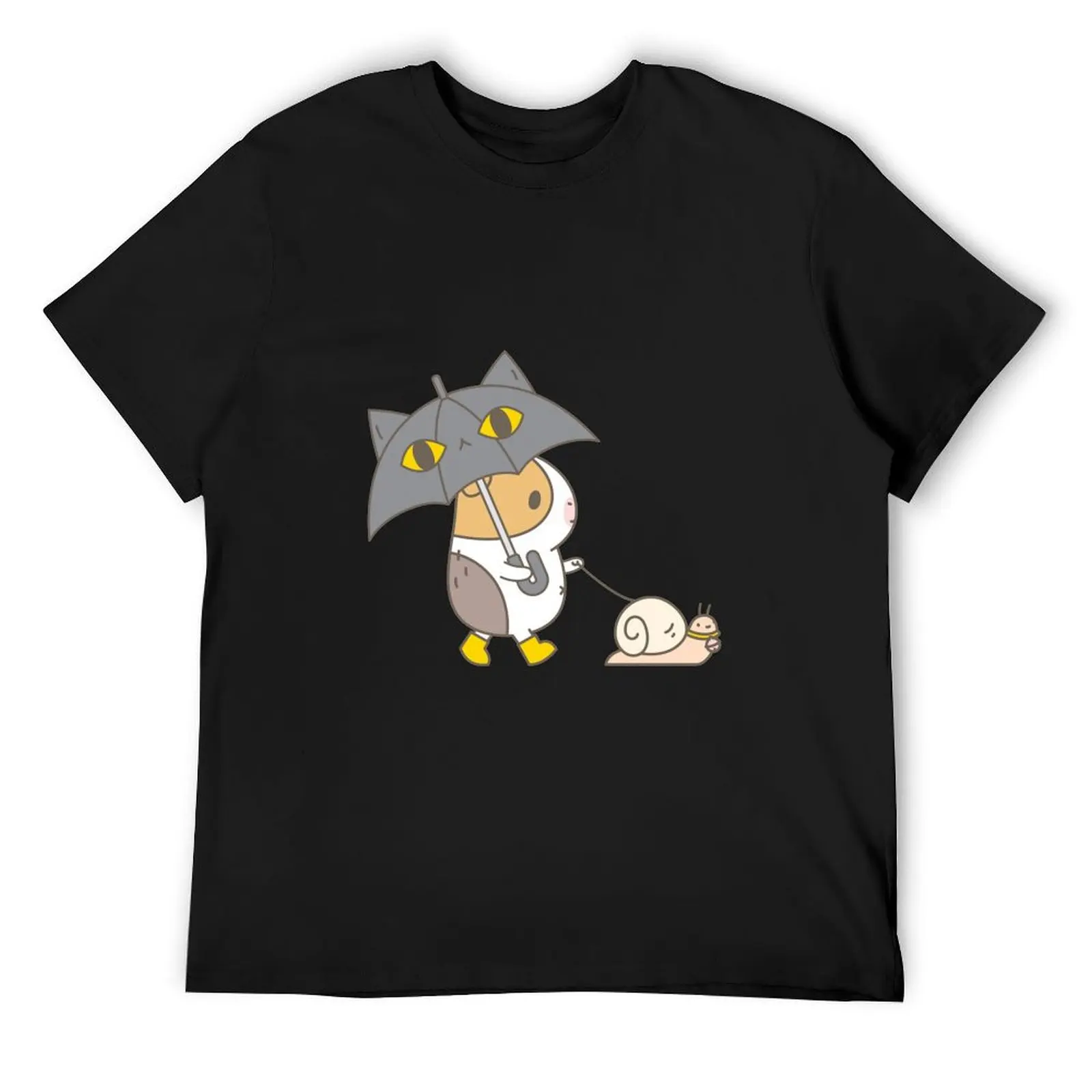 Bubu the Guinea pig, Rainy Day T-Shirt anime t shirts boys whites shirts graphic tees oversized t shirt outfits for men