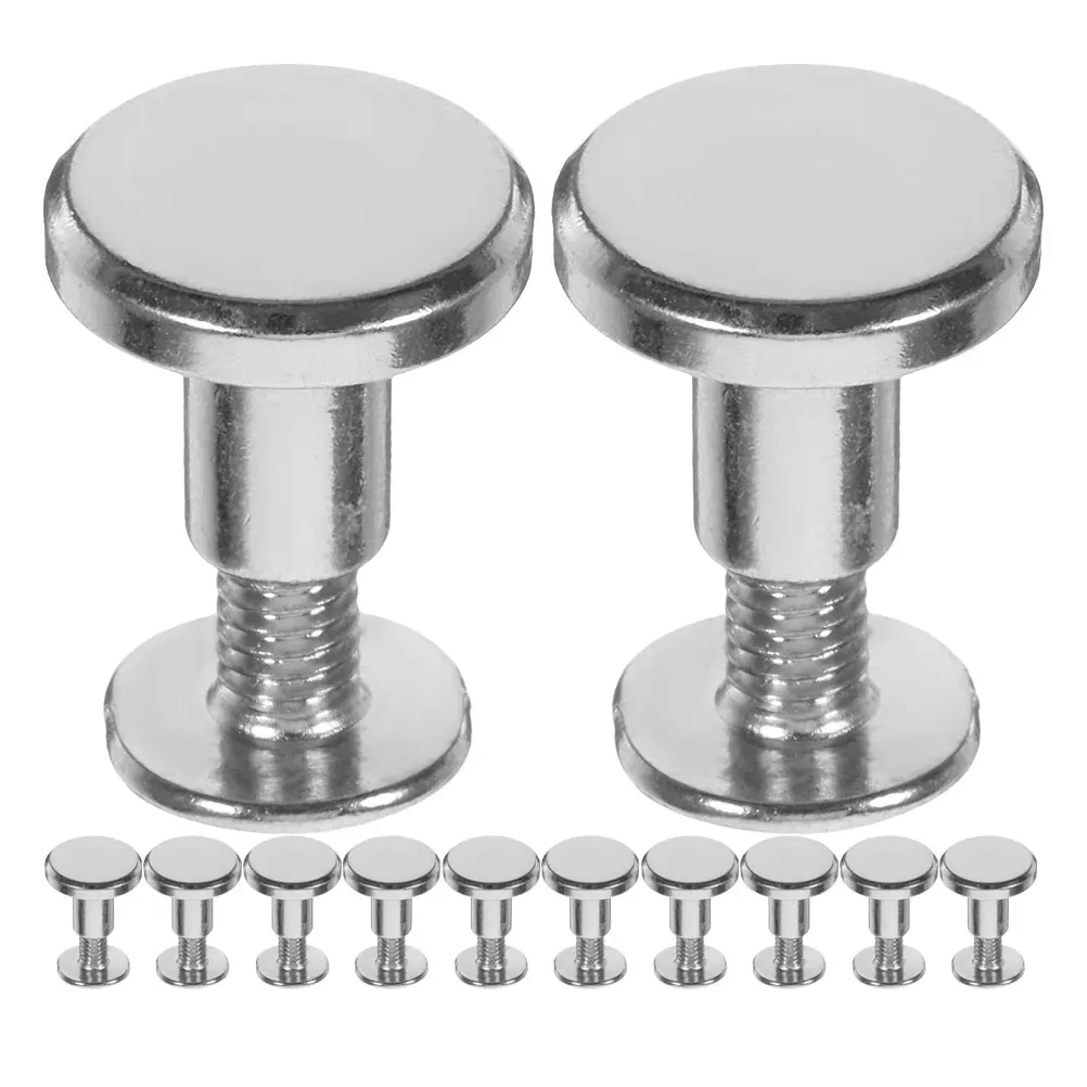

12 Pcs Binding Screws Handbook Metal Diy Rivets Screw Wallet Alloy Belt Tack Screws For Handbags Diy Scrapbook