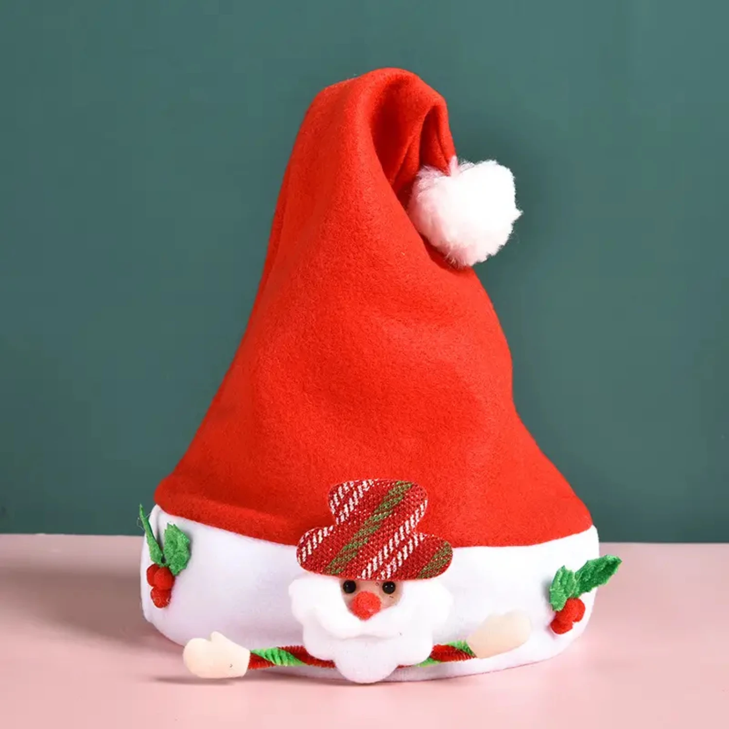 Christmas Decorations Brushed Cloth Plush Children's Snowman Old Man Hat - Festive Holiday Accessory