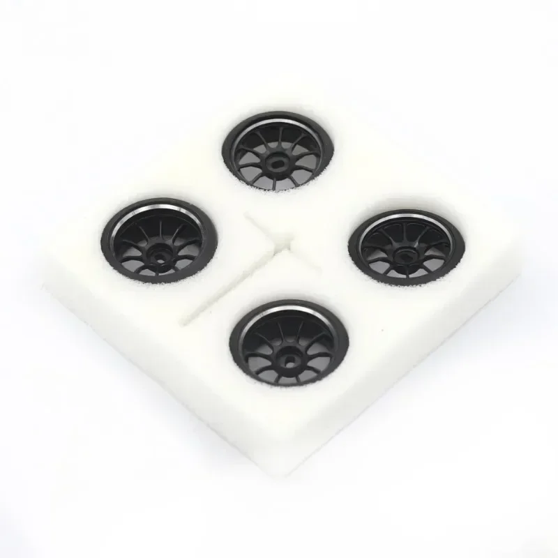 Opony driftowe z twardego plastiku 1.5 stopnia, metalowe felgi do Wltoys 284131 K969 K989 Kyosho Mini-Z 1/28 RC Car, części zamienne do tuningu