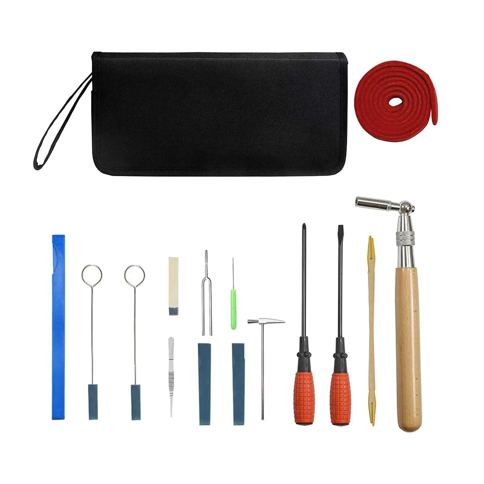 16x Piano Tuning Kits with Case Portable Tuning Fork for Piano Tuning Enthusiasts Students Beginners Piano Teachers Piano Tuner