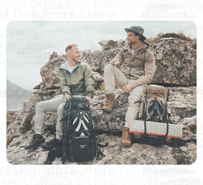 Naturehike 70+5L Camping Rucksack Wandern Große Kapazität Rucksack Ultraleichte Reisetasche W/Aluminium Legierung Rahmen Wasserdichte Abdeckung – Detail 14
