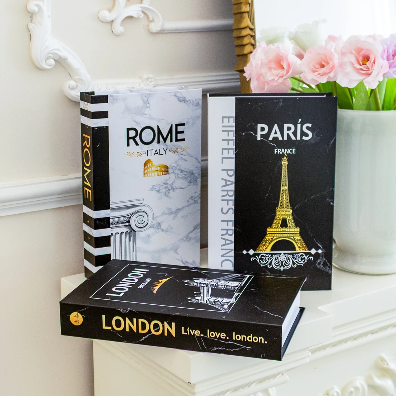 Luxury Fake Books for Decoration Openable Simulation Book Storage Box Coffee Table Books Villa Hotle Home Decor Shooting Props - Image 6