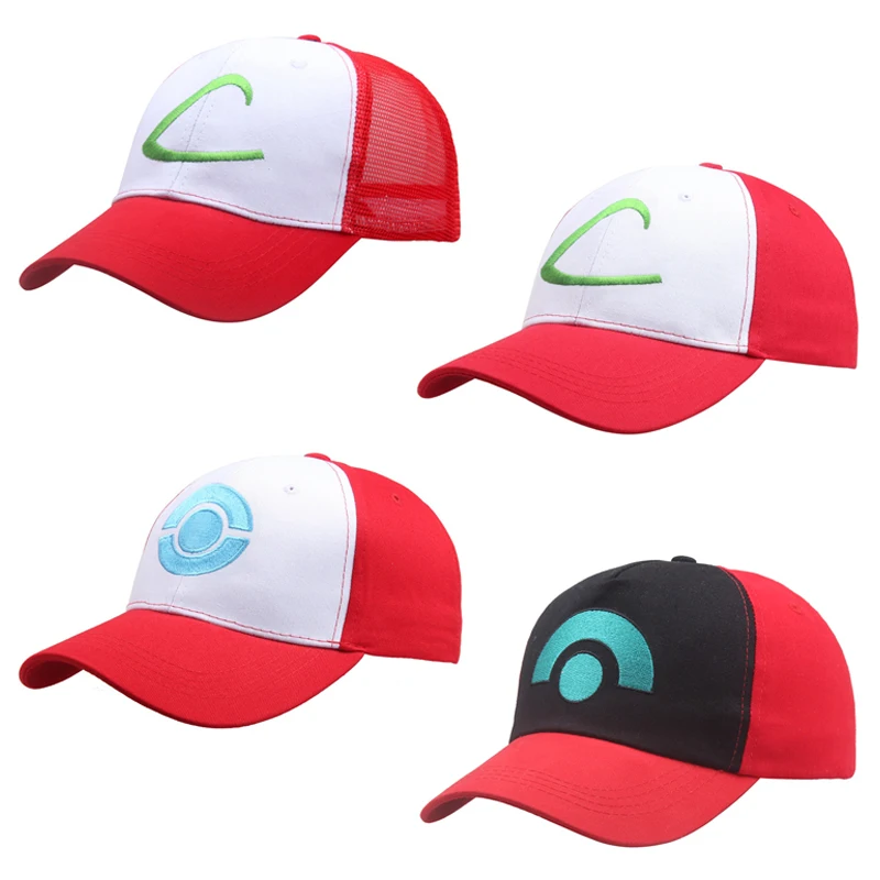 Casquette de baseball Anime Pokemon Ash Ketchum Pikachu, casquette de camionneur brodée réglable, mignonne, dessin animé, cadeaux unisexes