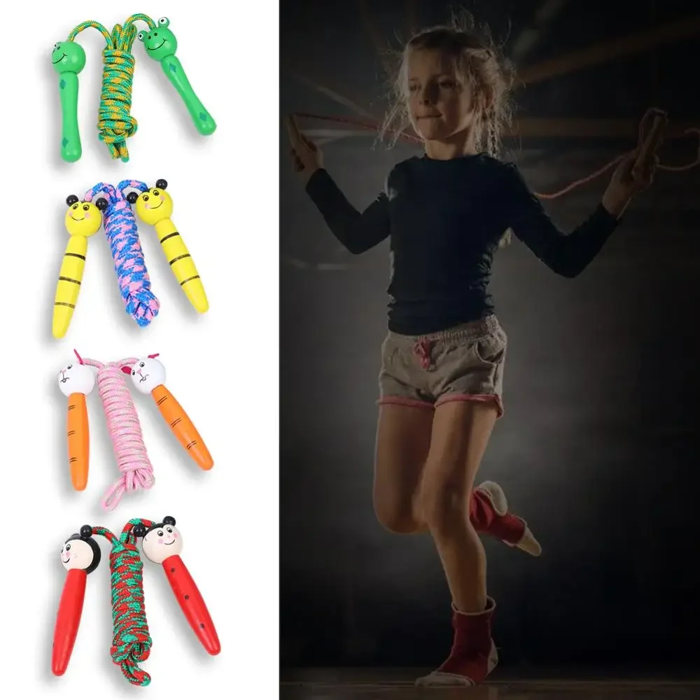 Lovely Cartoon Kids Jump Rope | Tangle-Free Braided Skipping Rope with Wooden Handles | Fitness Sports Essential