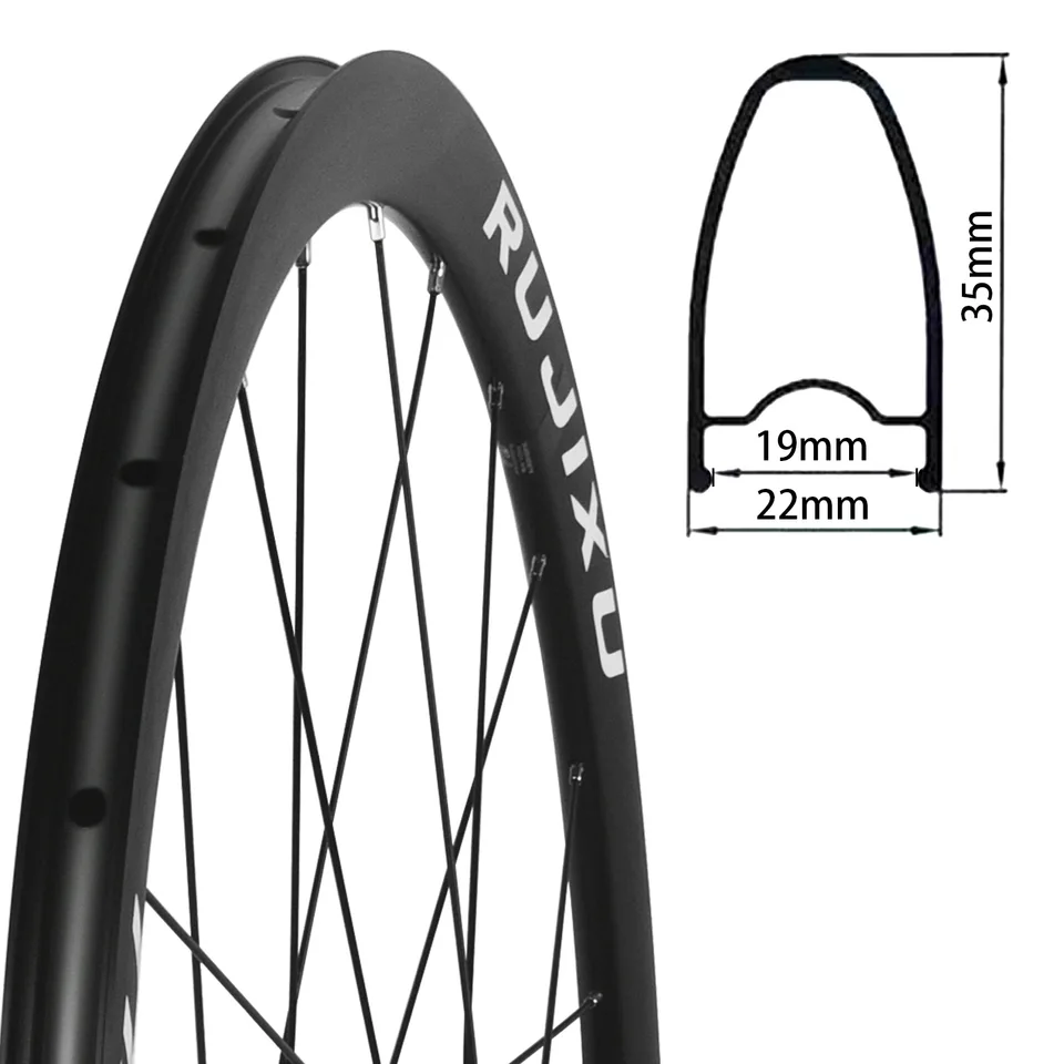 RUJIXU 700C Road Bike Disc Brake Wheelset Deep 30/35/38/41mm