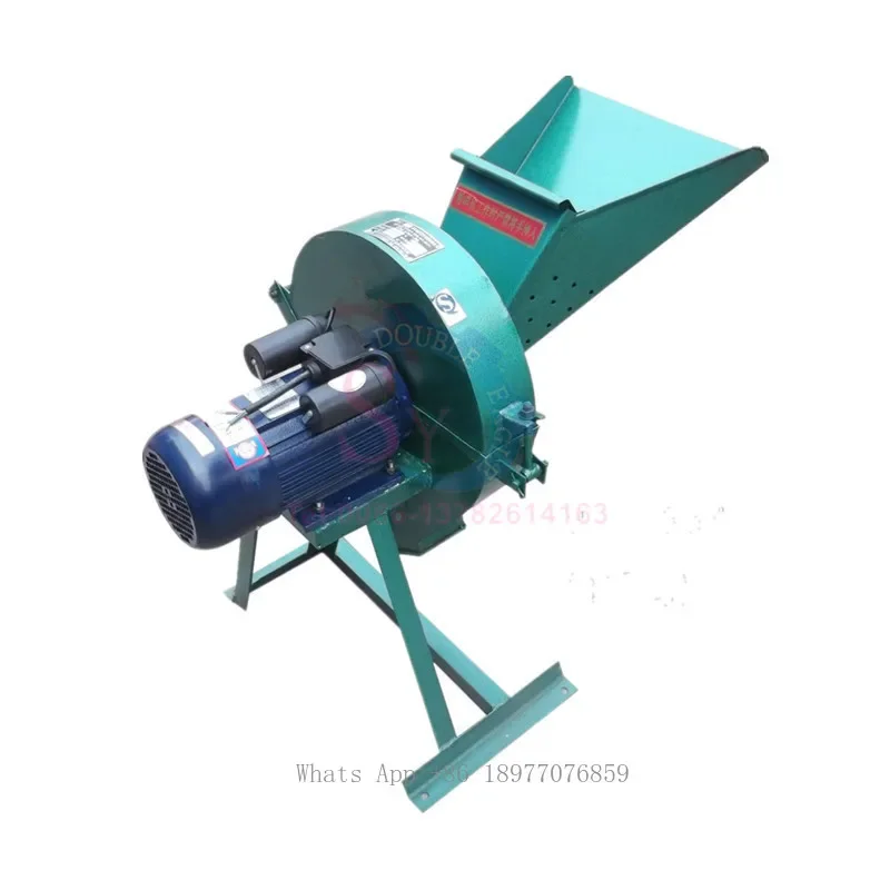 Household Small Multifunction Dry Corn Straw Crusher Machine Grain Stalk Hay Feed Grinding Mill Used For Pig Sheep Chicken