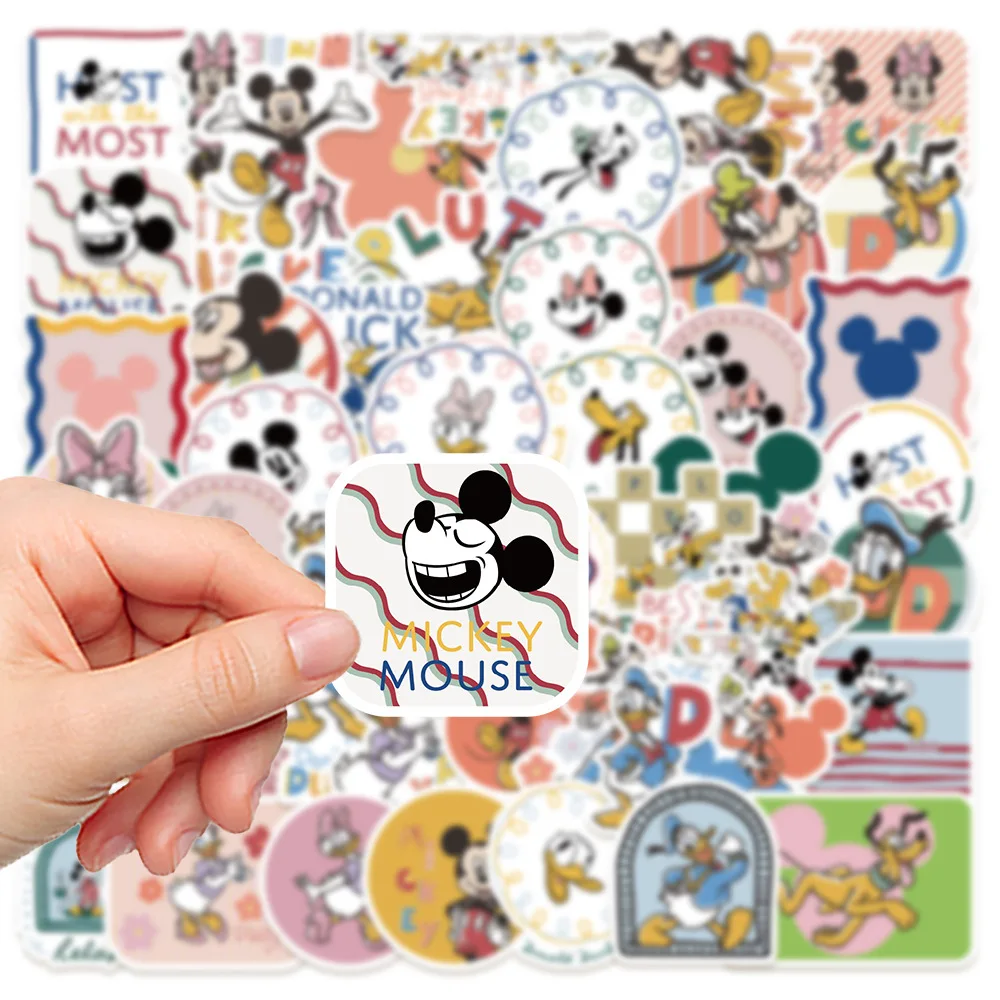 

10/30/50PCS Disney Cartoon Mickey Mouse and Friends Stickers Kawaii Funny Graffiti Waterproof Decals Kids Toy for Scrapbooking