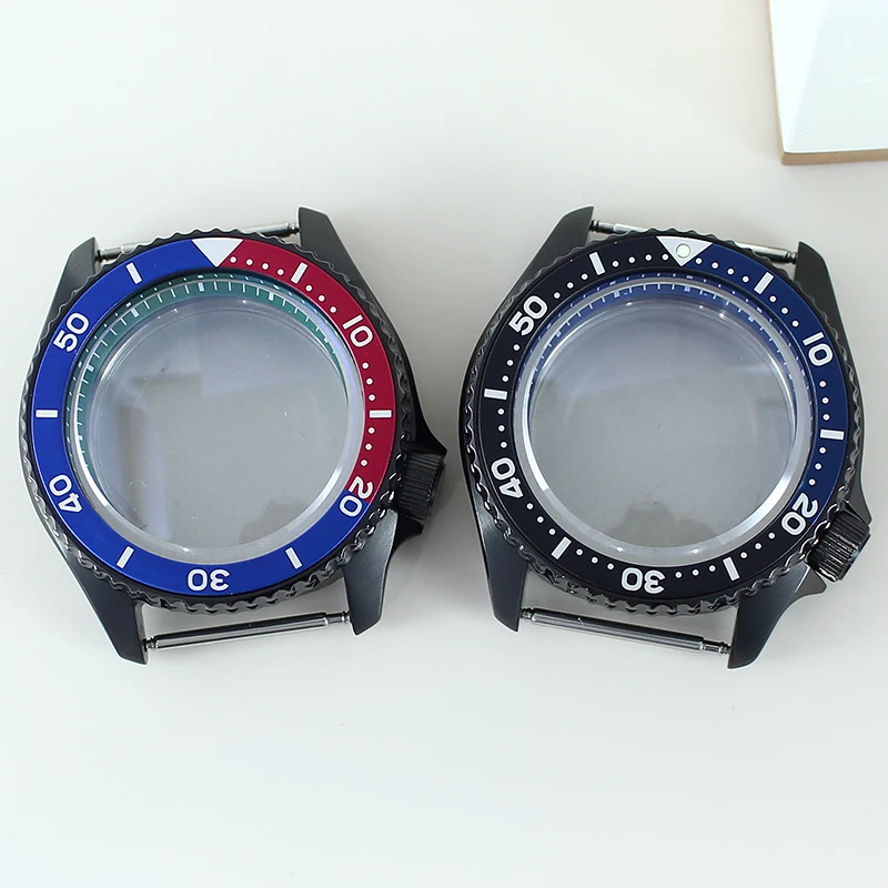 

PVD Black 42.5mm Watch Case Sapphire Glass For SKX007 Seiko NH35 NH36 NH38 NH34 4R36 Movements With Chapter Ring 200M waterproof