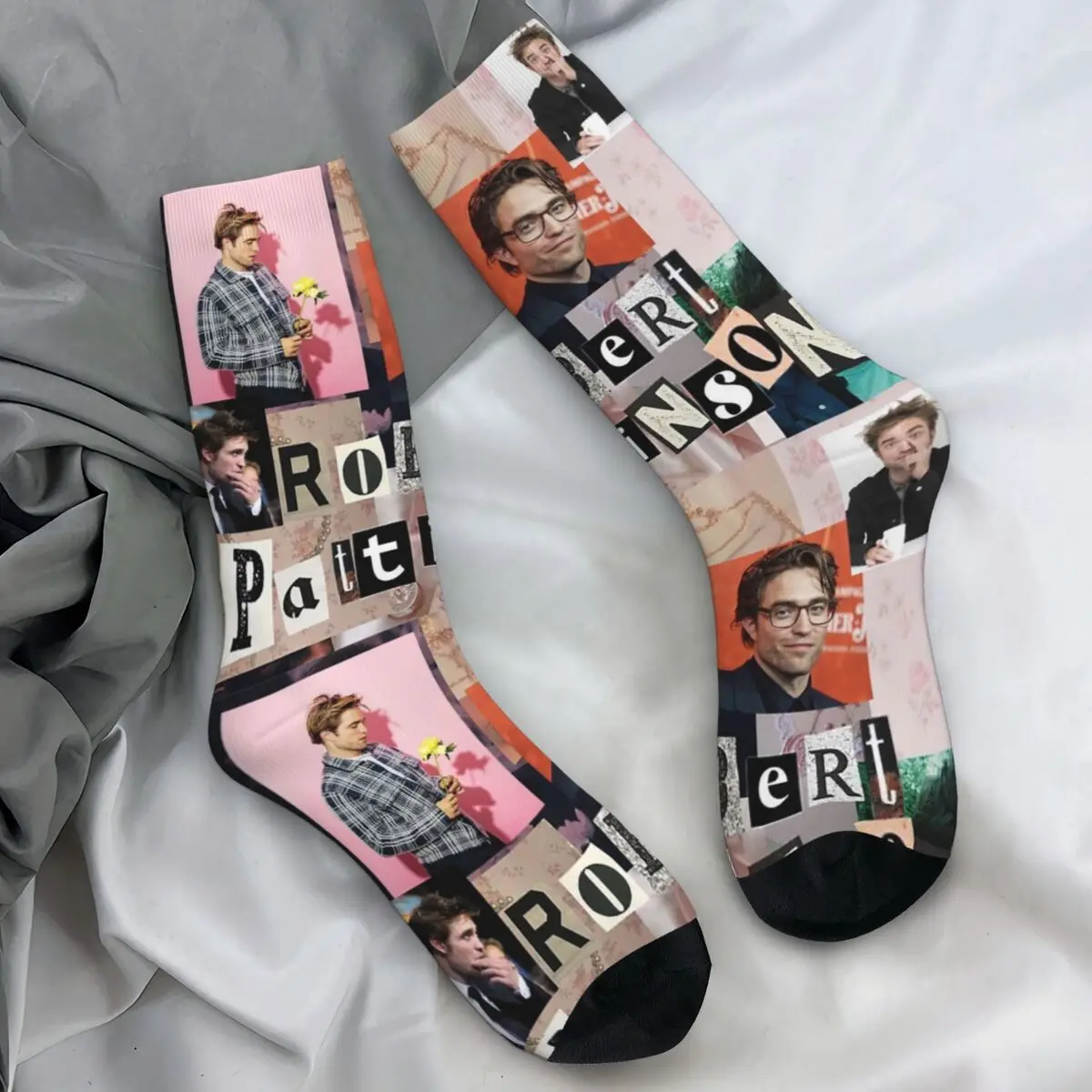 Robert Pattinson Stockings photo Graphic Funny Socks Autumn Anti Bacterial Socks Couple Climbing Soft Socks